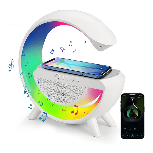 Cargador Inalambrico con Parlante RGB