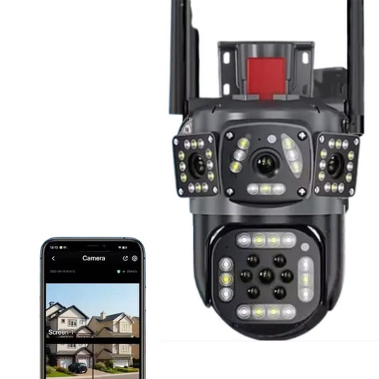 Camara Seguridad 3 Pantallas Sirena Wifi