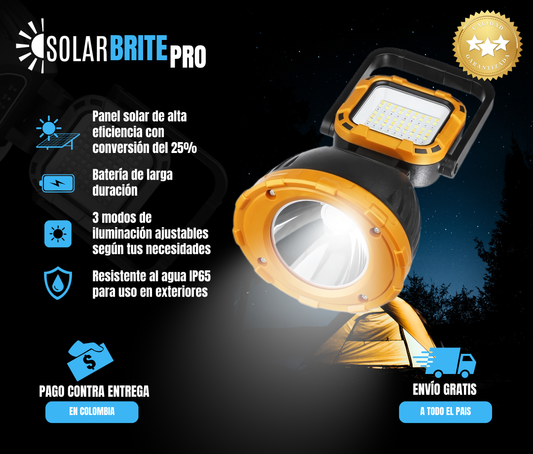 Linterna Para Camping Carga Solar Y Usb