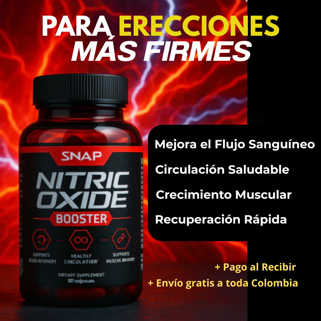 NITRIC OXIDE SNAP ORIGINAL- ERECCIONES MÁS DURAS. MAYOR SENSIBILIDAD Y PLACER. MÁS ENERGÍA PARA RENDIR COMO NUNCA