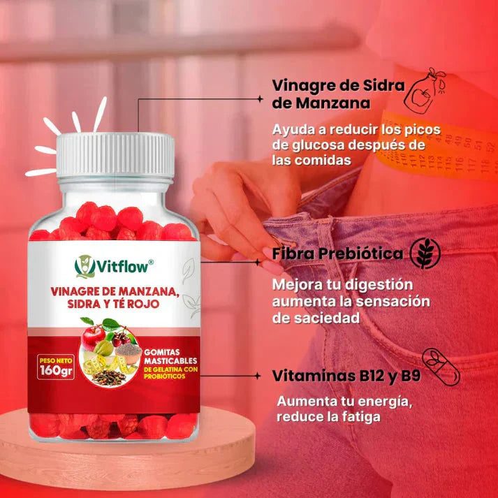 Vitflow® Gomitas de Vinagre de Manzana + Entrega Gratis + Solo pagas al recibir