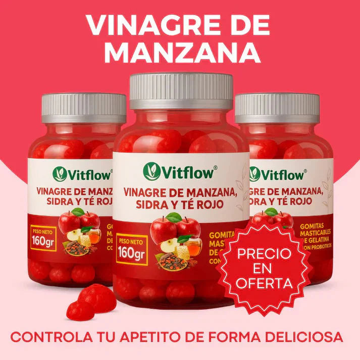 Vitflow® Gomitas de Vinagre de Manzana + Entrega Gratis + Solo pagas al recibir